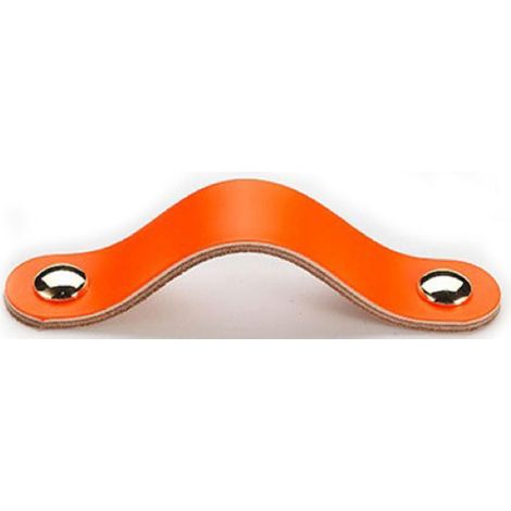 4pcs Poignée Meuble Cuir, Bouton Porte Placard Poignee Simili Cuir Bouton de Tiroir, Poignee de Meuble Vintage pour Armoires, Commode, Cuisine, Salle de Bain (Orange, 96mm) (1/3)