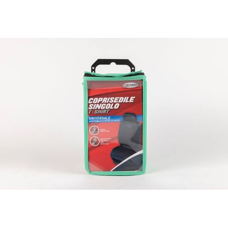 T-Shirt Coprisedile Singolo anteriore auto universale nero