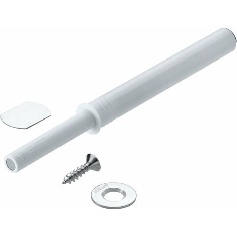 Loqueteau à pression aimanté réglable pour meuble – Plastique blanc – Compatible avec contreplaques à visser ou coller – Pour tiroirs et placards - 956A1004 (1/2)