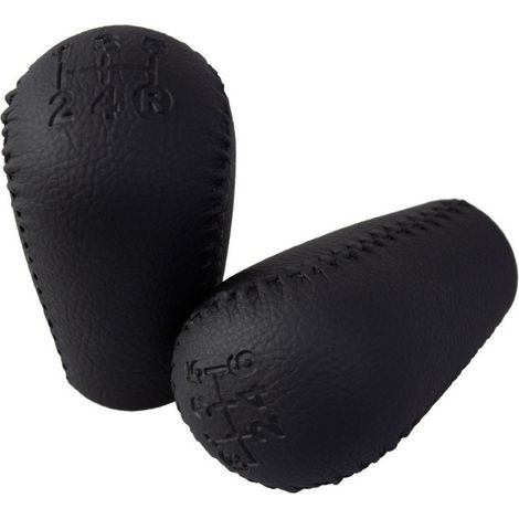 In stock, suitable for Toyota Fortuner gear knobs, black leather with black stitching, 6 gears per pack.--DTEKGAZ (1/4)