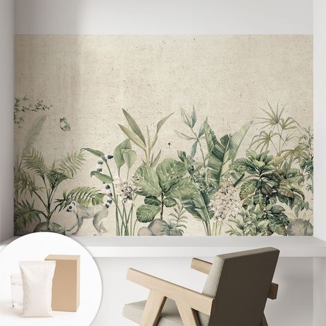 Papier peint intissé avec imprimé installation simple qualité excellente sans désordre - Colle incluse gratuite Jungle tropicale 104x70 cm (1/5)