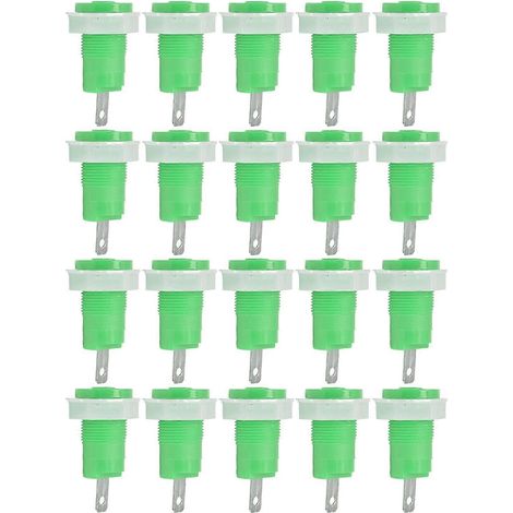 20 Stück Bananenstecker-Anschlussklemmen-Adapter aus Messing, sichere Schweißausführung, Erdungsanschluss 4 mm 402 1 kV 32AG
