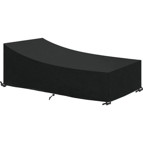 Housse de protection transat Oxford imperméable 210x75x80/40cm anti-UV et déchirures conception coupe-vent (1/5)