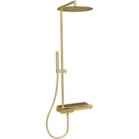Colonne De Douche Thermostatique Thermo Up Sandwich® Or Brossé - CRISTINA ONDYNA XT48896P
