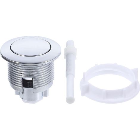 Bouton de réservoir WC Seul Bouton Rond, Abs, Blanc (1/5)