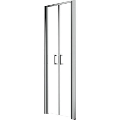 Porta Doccia 70 cm Apertura a Saloon H190 Cristallo Trasparente
