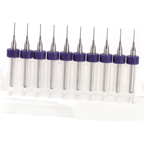 10 Forets en Carbure de Tungstène pour PCB - Diamètre 0.5mm - Outils de Précision pour Circuits Imprimés (1/2)