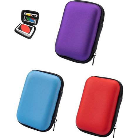 3-teiliges Portemonnaie, Aufbewahrungsbox für Kartenspiele zur sicheren Aufbewahrung und zum Schutz vor Verlust, geeignet für Outdoor-Spiele oder Camping, 11 x 8 x 4 cm (1/5)