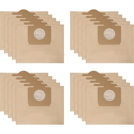 20 sacs aspirateur Compatible avec Kärcher WD3 MV3 A2201 A2204 A2504, remplacement sac filtre papier 6.959-130.0 (1/5)