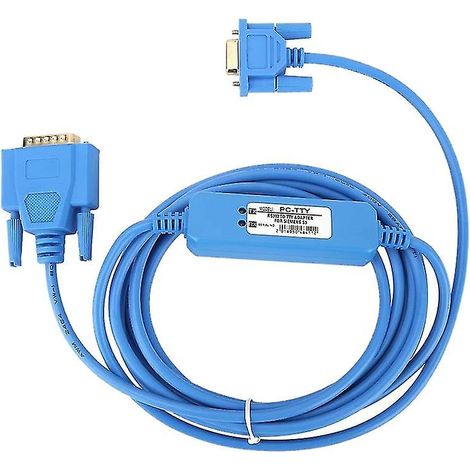 Câble de programmation PC-TTY pour automate programmable (ligne de transmission de données) compatible avec les automates programmables de la série S5, 6ES et 5734-1B. (1/4)