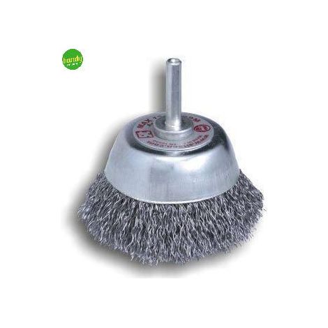 Spazzola a tazza sit t50 filo ondulato inox diametro 50 mm per trapano
