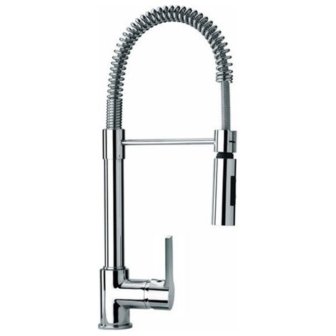 Miscelatore Rubinetto monocomando a molla PAINI serie Le Mans per lavello cod. 90CR557LLPE