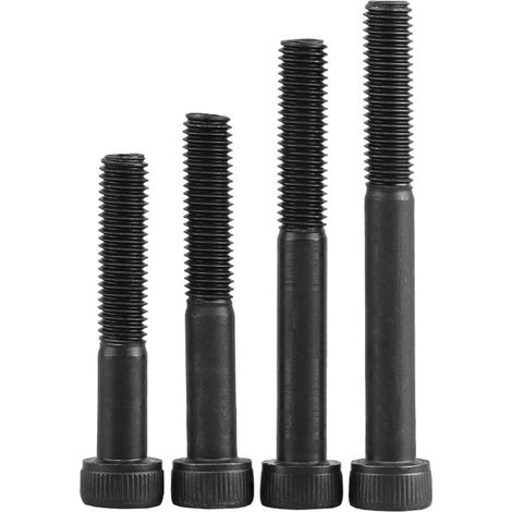 Pièce plate allongée noire M10 M12 M14-M24 de 12,9 mm avec filetage hexagonal interne, pour le