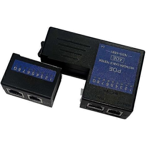 Mini testeur de câbles RJ45 pour réseaux Ethernet LAN RJ11 et RJ12 CAT5, 6 et 7 UTP  outil de test réseau compatible PoE (1/5)
