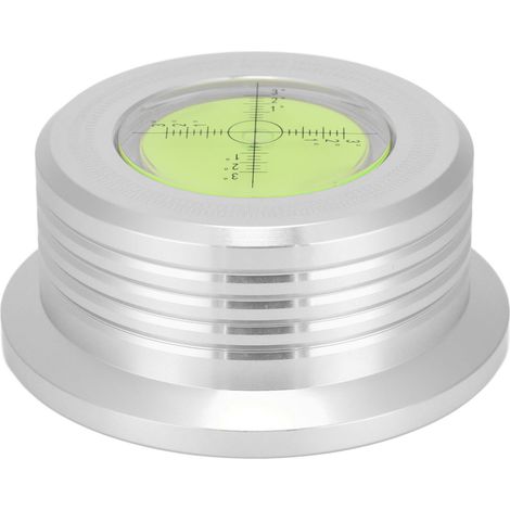 Stabilisateur De Platine - Aluminium Non Magnétique - Niveau À Bulle Et Échelle Stroboscopique 50 Hz - Pour Tourne-Disque Vinyle - 1 Pièce (1/5)