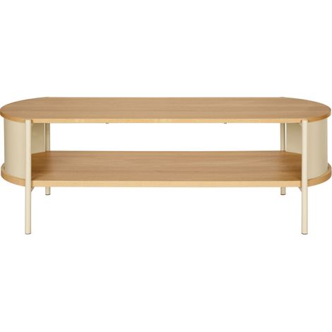 Meuble TV en bois et métal L120cm - Beige - Paco (1/5)