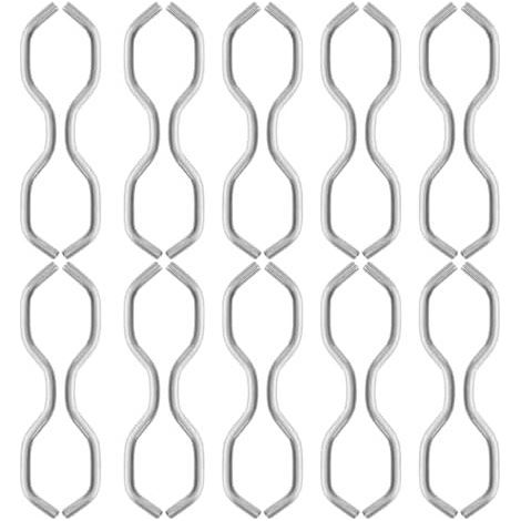 20 Stück W-Verbinder für dreieckige Trampolinschlaufen, korrosionsbeständig, Reparaturzubehör, Sprungset, Ersatzteil für den Außenbereich - (1/5)