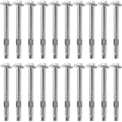 Boulon à vis d'expansion M6 x 80 20 pièces Boulon d'expansion d'ancrage en acier inoxydable Écrou hexagonal (1/5)