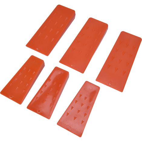 6 Pièces de Cale de Tronçonneuse en Plastique Rouge Anti-Rebond pour Abattage d'Arbres et Travail du Bois