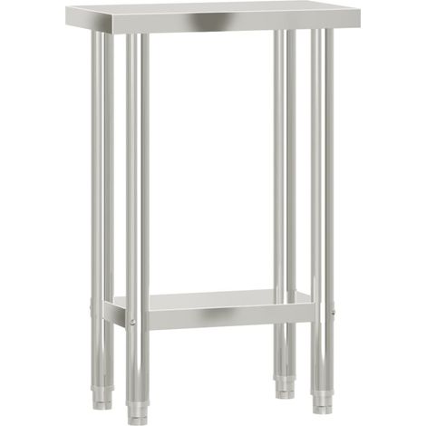 Kitchen Work Table 55x30x85 cm Stainless Steel vidaXL