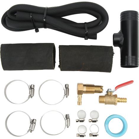 Kit de raccordement pour réservoir auxiliaire avec raccord de tuyau de carburant, collier en T 11025, pièce de rechange pour camions diesel Ford F250, noir (1/5)