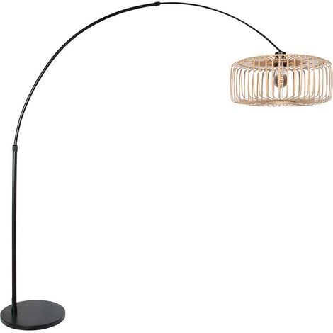 Steinhauer - lampada da terra - Sparkled Light - nero - bambù