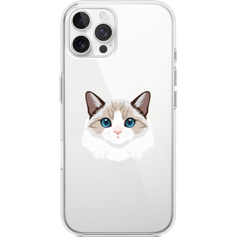 iPhone 12 Pro Max Hülle, Transparent, Silikon Flexi, Burma-Katze (1/5)