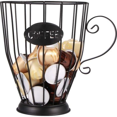 Panier Capsules de Caf Organisateur Vintage pour Dosettes Porte-Gobelet K Design Original pour Htel et Maison PZCC (1/4)