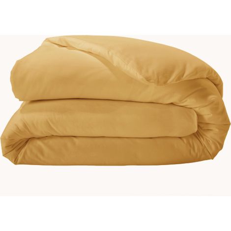 Housse de couette unie en percale de coton Ambre 260x240 cm