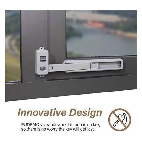 HONORNIC - (200×35×15) Childproof window lock, window restrictor, easy to install and use, 3M VHB adhesive.