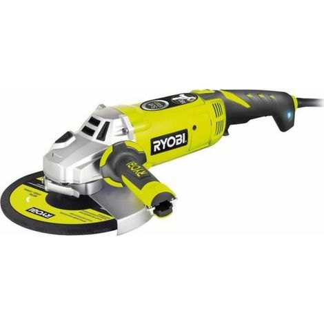 RYOBI - 2000 W 230 mm Angle Grinder - 6.600 rpm - 180° swivel handle + 230 mm metal disc & service key - EAG2000-G