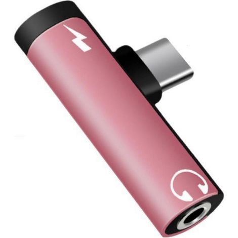 Charge simultanée, processeur Sound Link Type-CREATE jusqu'à 3,5 mm, boîtier en aluminium, indicateur de transmission stable, compact et portable, convient aux appareils robotiques, rose. (1/5)