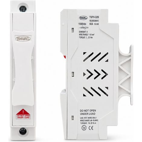 Portafusible para Instalaciones Fotovoltaicas para Carril DIN 1000V hasta 32A