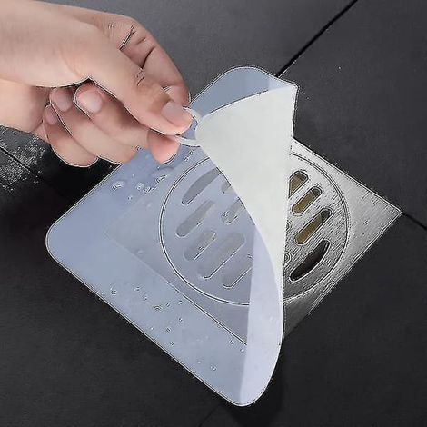 BelleRise - Couvercle de siphon de sol en silicone épais, désodorisant, joint anti-insectes pour lavabo et évier, 12 cm x 12 cm (1/2)