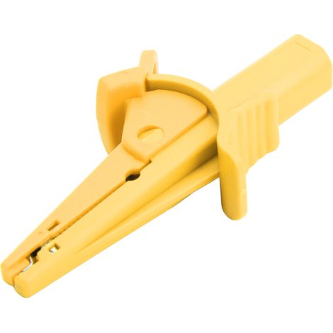 Isolierte Prüfklemme mit 20 mm Öffnung, Stromklemme mit 4-mm-Bananenstecker für Kfz- und Lkw-Elektrikprojekte – Gelb (1/5)