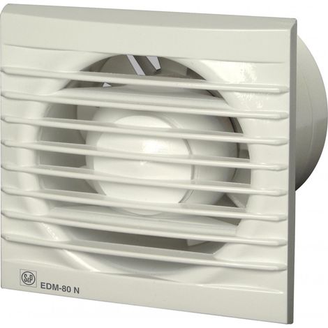 Soler Et Palau – Ventilateur extracteur de bain EDM-80L – Débit 80 m3/h – IP44 – Installation murale ou plafond – Pour espaces confinés