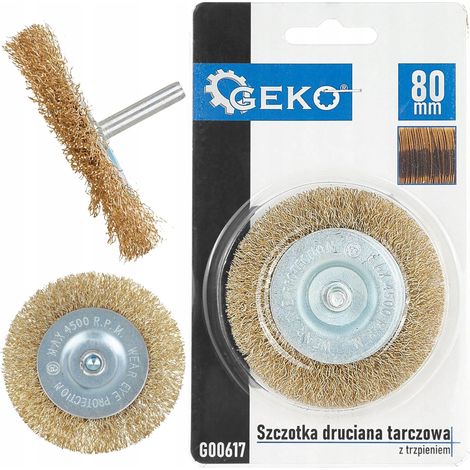 Spazzola pulizia geko ottone 80 mm asta 6 mm (1/3)