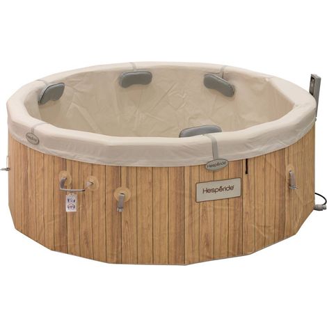 Spa semirigida da 5 a 7 posti con effetto argilla e legno - Hespéride