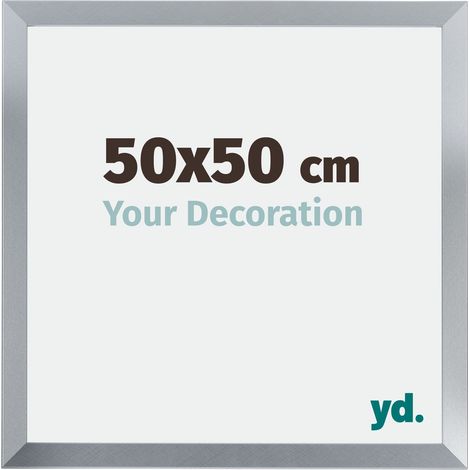 yd. - Cadre photo 50x50 - Argent Brillant - MDF - Catania (1/5)