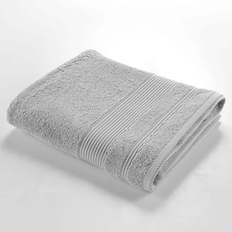 Drap de bain 90 x 150 cm – Coton éponge uni Tendresse Perle – 500 g/m²