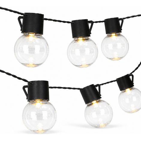 Guirlande Lumineuse G50 USB, 40 Ampoules Boule Transparentes Blanc Chaud pour Tente et Jardin (1/5)