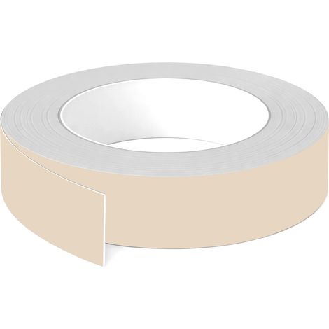1x Bande de chant ABS sans colle 23 mm x 5 m épaisseur 0,8 mm facile à appliquer bricolage étagère meuble panneau plan de travail bois stratifié, Beige rosé mat (1/3)