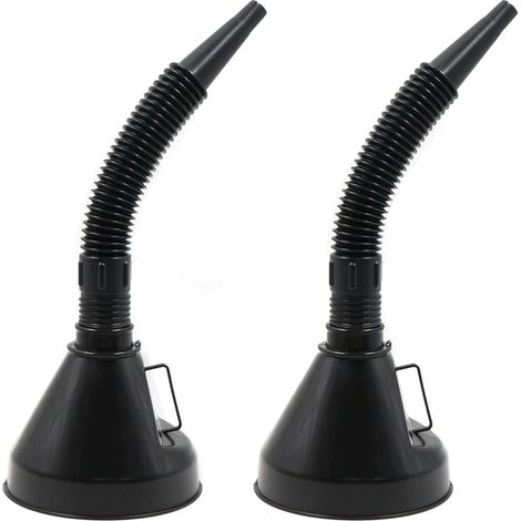 Entonnoir essence – 1,2 L, filtre, tuyau, noir (1/5)