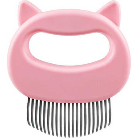 brosse pour animaux de compagnie, brosse pour chien, brosse pour chat, brosse pour chat et chien et brosse de massage, brosse pour animal de compagnie et brosse de massage, brosse à poils rose (1/2)