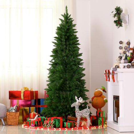 Vertes - Sapin de Noël artificiel doté de support 210 cm 865 branches