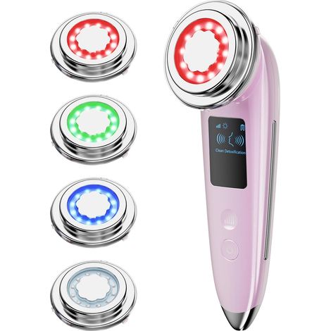 Ace Elektrisches Gesichtsmassagegerät 4-in-1 Anti-Aging, Hautstraffung und Hautpflege, Rosa (1/5)