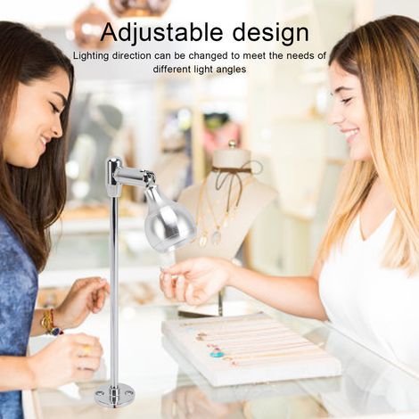 Spot de présentation LED ajustable pour cabinet, aluminium, éclairage doux pour bijoux, moderne, adaptable. (1/5)