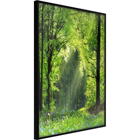 Affiche Murale Encadrée "Forest Path" 30 x 42 cm Noir