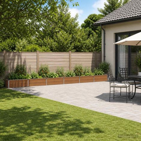 vidaXL Cama de Jardín Elevada Madera Marrón 600 x 40 x 24 cm (1/5)