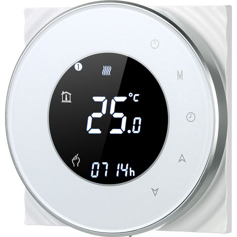 Régulateur de température programmable 5A pour chauffe-eau, thermostat, écran tactile LCD rétroéclairé, commande vocale